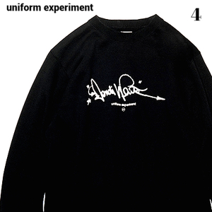 4 新品【uniform experiment FRAGMENT DONDI WHITE SIGNATURE CREWNECK SWEAT UE-220004 ユニフォームエクスペリメント スウェット】