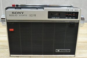 C1817■SONY　ソニー■トランジスタラジオ■TFM-110■SOLID STATE 11■FM/SW/MW■動作品■ケース付き