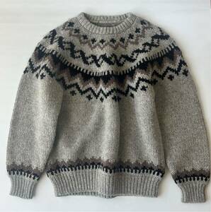 ヴィンテージ ハンドニット ウール ノルディックセーター vintage Nordic knit sweater