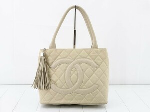 【美品】シャネル CHANEL トートバッグ 復刻トート ・フリンジ付き　　アイボリー 9番台 バッグ