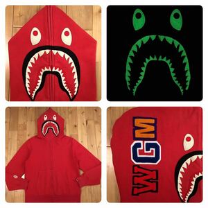 ★蓄光★ XL シャーク パーカー shark full zip hoodie a bathing ape BAPE エイプ ベイプ アベイシングエイプ glow in the dark i2