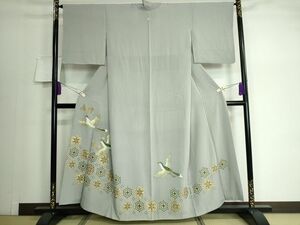 平和屋着物■豪華色留袖　駒刺繍　花喰い鳥　金彩　逸品　DAAJ1067ic