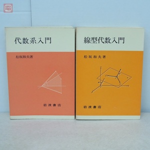 代数系入門/線型代数入門 まとめて2冊セット 松坂和夫 岩波書店 1989年発行 数学【10