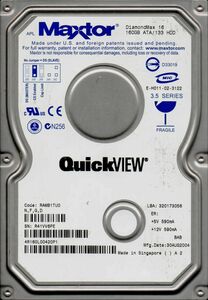 Maxtor DiamondMax 16 QuickVIEW 4R160L0 160GB ATA/IDE 7200rpm