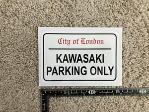 KAWASAKI PARKING ONLY カワサキ ステッカー