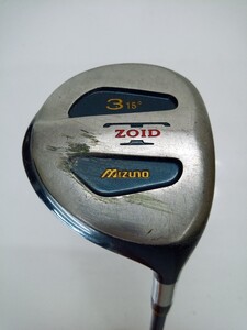 MIZUNO T-ZOID 15度 3W flex:SR メンズ右 ミズノ オリジナルカーボンシャフト フェアウェイウッド