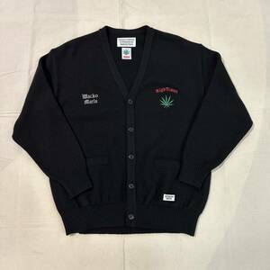 24SS 新品 WACKO MARIA ワコマリア HIGH TIMES / CLASSIC KNIT CARDIGAN クラシックニットカーディガン M