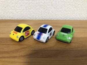 コカコーラ GO!GO! ニュービートル プルバックカー3色セット★フォルクスワーゲン ビートル