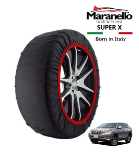 Maranello正規品 スノーソックス トヨタ ランドクルーザープラド GDJ151W 4WD 265/60R18 18インチ SUPER X 布 タイヤ チェーン イタリア製