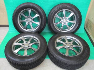 バリ溝☆BRIDGESTONE BLIZZAK DM-V3 225/65R17☆LEBEN【17×7J+45 5H-114.3】埼玉県発 4本set ハリアー RAV4 エクストレイル など