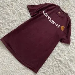 carhartt ロゴプリントTシャツ バーガンディ S カジュアル