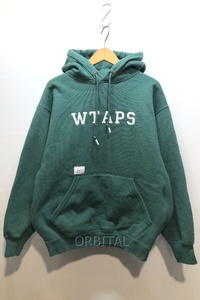 経堂) WTAPS ダブルタップス 24SS ACADEMY / HOODY / COTTON. COLLEGE - 241ATDT-CSM04 グリーン 02 定価￥33,000-