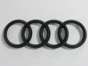 AUDI アウディ フロント グリル エンブレム マットブラック 艶消し 273mm×95mm