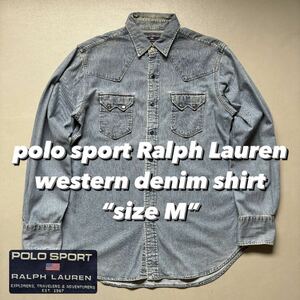 polo sport Ralph Lauren western denim shirt “size M” ポロスポーツ ラルフローレン ウェスタン デニムシャツ 長袖シャツ トップス