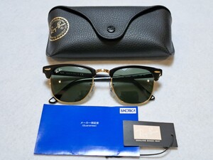 レイバン Ray-Ban サングラス★訳アリ★CLUBMASTER ★イタリー製・ RB3016・W0365・49mmサイズ