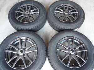 未使用品! 2022年製! 14×5.5J+38 PCD100 4穴 & 185/70R14 ナンカン CORSFA スタッドレス 4本 ノート キューブ マーチ ウイングロード