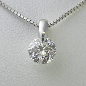 ダイヤモンド ネックレス プラチナ 一粒 0.5ct 鑑定書付 0.50ct Dカラー VVS1クラス 3EXカット GIA