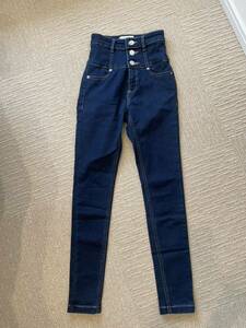 ☆EMODA エモダ☆ELDER NUDE DENIM☆スリムデニム☆ストレッチあり☆ハイウェスト☆サイズ1(Sサイズくらい？)☆未使用品