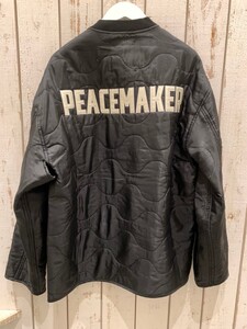 【名品】OAMC オーエーエムシー RE:WORK PEACEMAKER OVERDYED LINER PULLOVER JACKET ピースメーカー ライナー ジャケット BLACK サイズM 