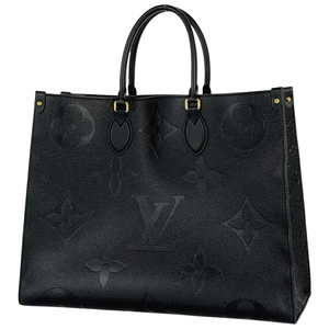 ルイ・ヴィトン Louis Vuitton オンザゴー GM 2WAY ショルダーバッグ モノグラムアンプラント ノワール(ブラック) M45595 レディース 中古