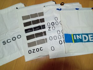 ショピングバッグ　SCOOP OZOC INDEXING 4袋　中古品　ビニール　ナイロン