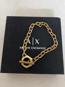 ARMANI EXCHANGE◆チェーンブレスレット/GLD/メンズ