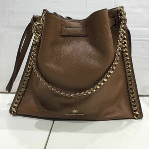 【MICHAEL KORS マイケルコース 】30S1G4ME3L ショルダーバッグ MINA チェーンショルダー トート ラージ ブラウン 2311oki