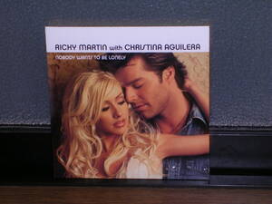 希少紙ジャケ仕様輸入盤(Promo/Not For Sale)CD Ricky Martin with Christna Aguilura／Nobody Wants To Be Lonely 