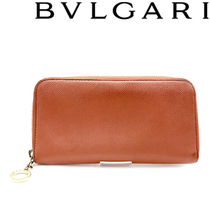 【中古】【やや傷や使用感あり】BVLGARI 長財布 ブランド ブルガリ ブラック R-BV-W-7-8