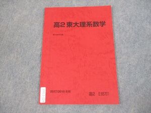 VH11-124 駿台 東京大学 高2東大理系数学 テキスト 未使用品 2017 冬期 004s0B