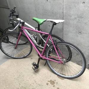 1円スタート 3車体セット ピストバイク クロスバイク 折り畳み自転車 ロード LOUIS GARNEAU / ルイガノ クロモリ 