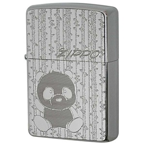 Zippo ジッポライター パンダ シルバー ＃200 メタルプレート 両面加工 ニッケルメッキ 2MP-パンダ メール便可