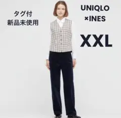 【タグ付希少】UNIQLO×イネス.ウール混チェックベスト　オンライン限定サイズ