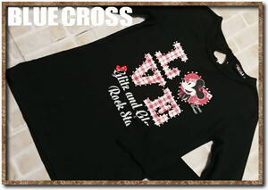 ☆BLUE CROSS spicy label　ブルークロス　リボン&ラインストーン付き長袖カットソー　黒☆