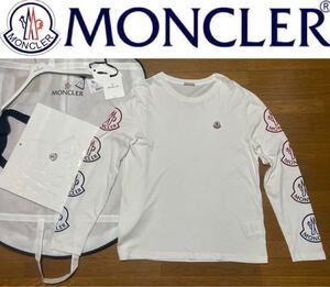 希少★ 国内正規モンクレール MONCLER MAGLIA GIROCOLLO Tシャツ カットソー ロンT 長袖 グラデーション ロゴ コットン 定価65000円