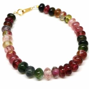 ◆K18 天然トルマリンブレスレット◆J 約13.8g 約18.5cm tourmaline jewelry necklaceジュエリー DD0/DE0