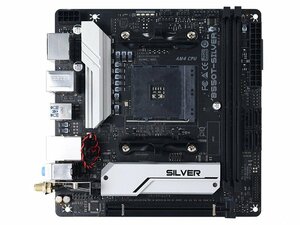 未使用 BIOSTAR B550T-SILVER マザーボード AMD B550 Socket AM4 Mini-ITX メモリ最大64G対応 保証あり　