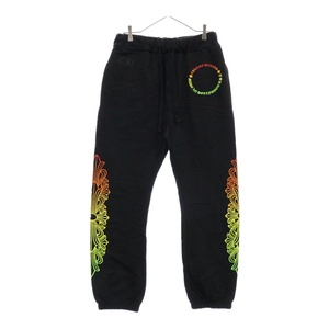 CHROME HEARTS クロムハーツ SWTSHRT PANTS グラデーションプリント フローラルクロス スウェット パンツ ブラック