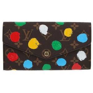 ルイヴィトン LOUISVUITTON 草間彌生 M81980 LV YK ポルトフォイユ・サラ NM モノグラムペインティッドドット長財布 中古 SB01