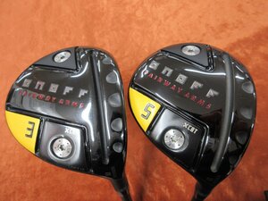 ■グローブライド　ONOFF FAIRWAY ARMS KURO 2022 15度& 18度 (3W&5W) CBT:622F　フレックス S　中古フェアウェイ ２本セット　■