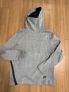 希少 NIKE TECH FLEECE FUNNEL PULLOVER 赤タグ グレーL ファネル ファンネル プルオーバー テックフリース