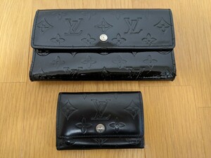 三つ折り長財布 キーケース SET 黒 ブラック