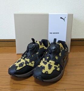 27.5 新品 PUMA DISC BLAZE LEOPARD プーマ ディスク ブレイズ レオパード ブラック イエロー 黒 黄 レオパード柄 豹柄 ヒョウ柄