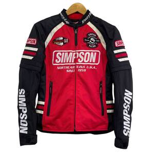 【即決】 SIMPSON メッシュジャケット 赤系/黒系 ブラック系/レッド系 WSサイズ 12043-80