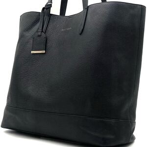 1円 【美品】 COLE HAAN コールハーン トートバッグ ブラック 黒 レザー A4可 チャーム ビジネス 通勤 仕事鞄 肩掛け メンズ 本革 