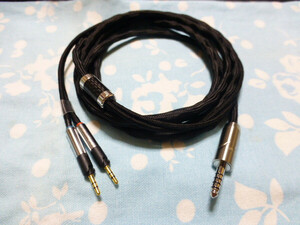 audio-technica ATH R70X ロック機構付 MOGAMI 2944 八芯 ブレイド編 4.4mm5極 FT-7445 (R) FURUTECH ロジウム 200cm 長め TA-ZH1ES UD505