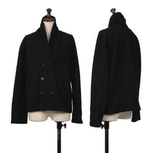 トリココムデギャルソンtricot COMME des GARCONS ウールセミダブルノーカラージャケット 黒M位