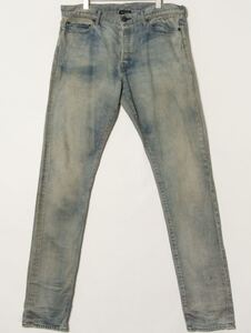 価格10万円●JOHN ELLIOTT デニムパンツ USED加工 メンズL相当