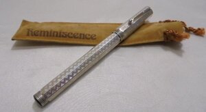 キングラム[25] 【送料無料】1円～ Montegrappa モンテグラッパ 万年筆 Reminiscence レミニセンス シルバー 925刻印 ペン先585★000＠L340