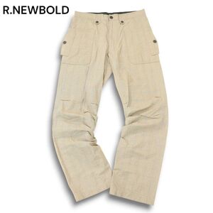 R.NEWBOLD ポールスミス 通年★ チェック ストレート ビッグポケット パンツ Sz.L メンズ　A4B05075_A#R